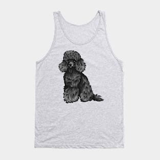 Cute Black Toy Poodle Dog Tank Top